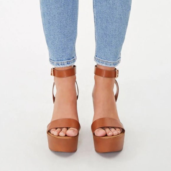 Faux Leather Open-Toe Heels - Picture 3 of 4